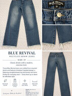 Blue Revival Jeans Size 31